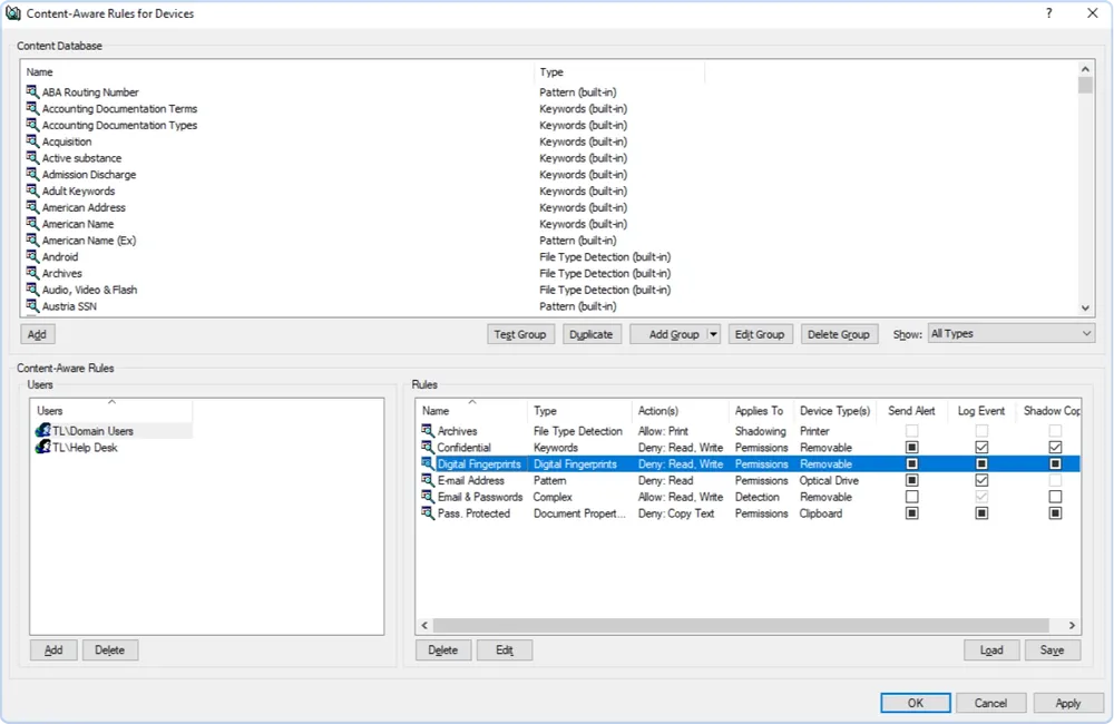 Acronis DeviceLock ContentLock