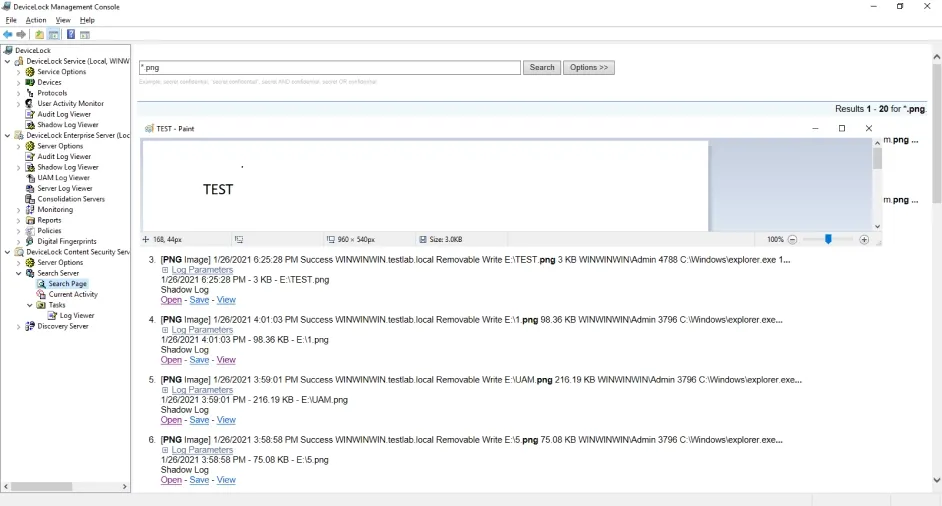Acronis DeviceLock Search Server